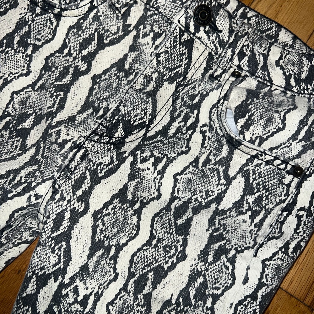 Snake Print Skinny Jeans
